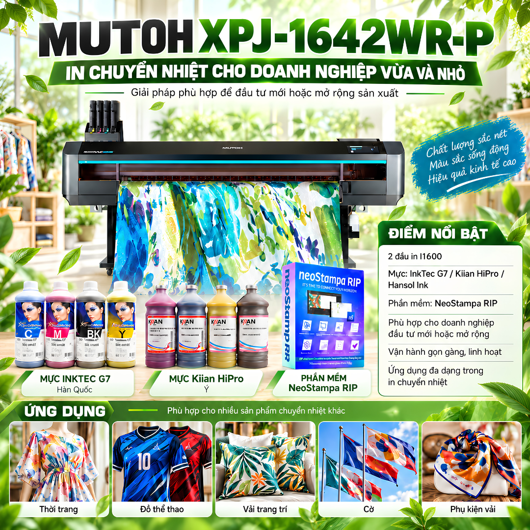 Máy in chuyển nhiệt cho SME MUTOH 1642WR-P